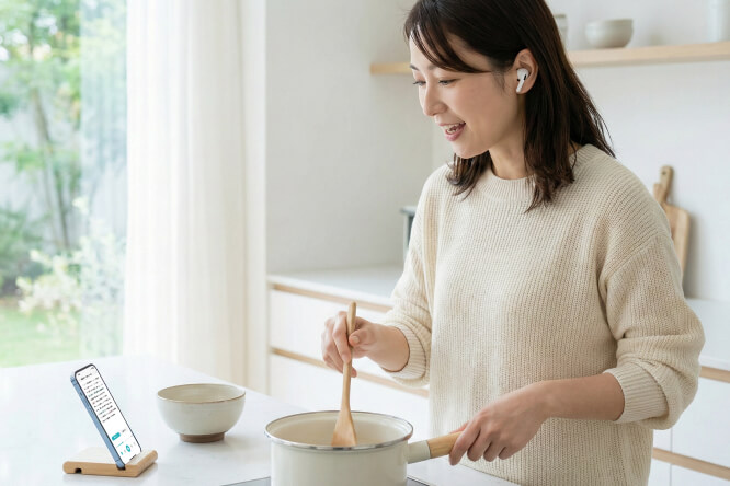 料理や家事の最中に