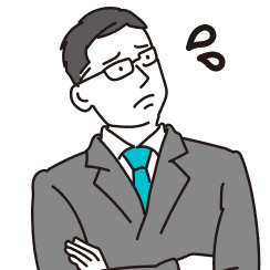 困っている男性のイラスト